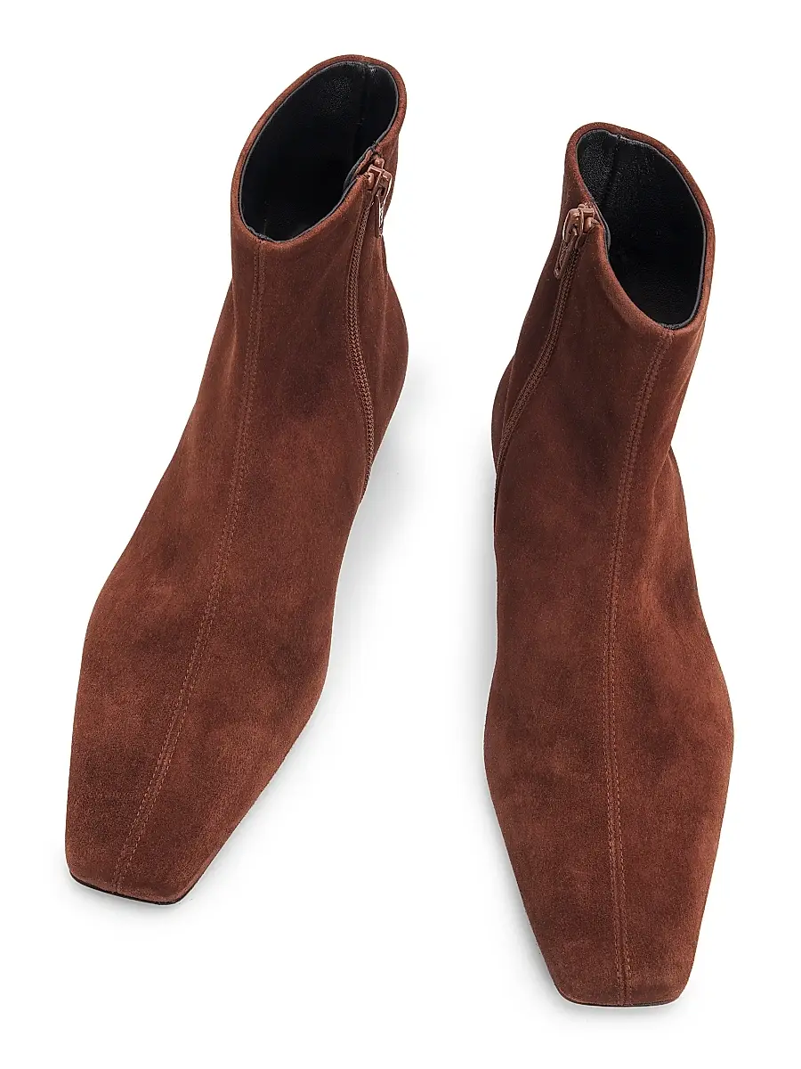 Proenza Schouler Women's Trap 25MM Suede Ankle Boots | Thumbnail 4 Proenza Schouler Women's Trap 25MM Suede Ankle Boots | Thumbnail 4