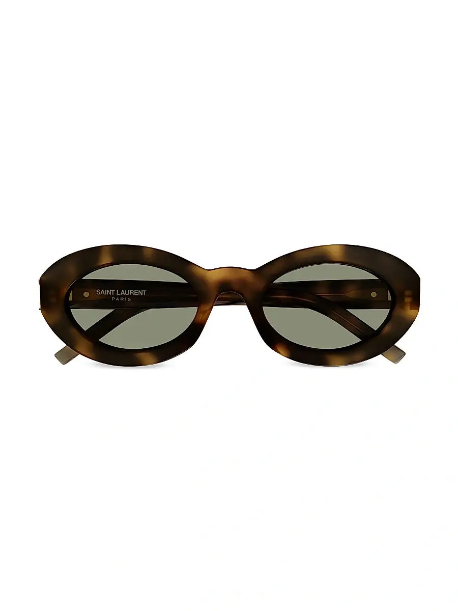 Saint Laurent Women's Monogram Hinge 52MM Acetate Oval Sunglasses | Thumbnail 2 Saint Laurent Women's Monogram Hinge 52MM Acetate Oval Sunglasses | Thumbnail 2