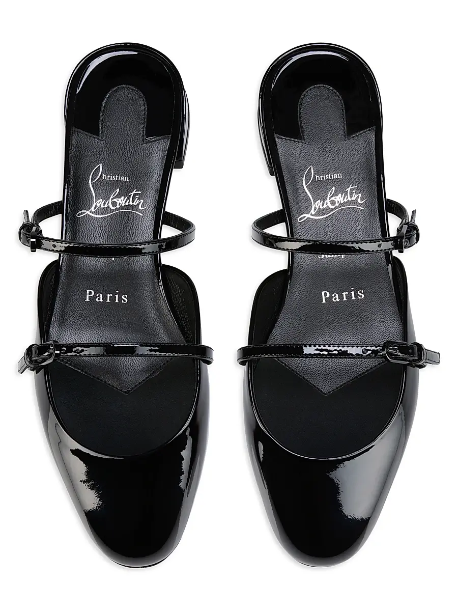 Christian Louboutin Women's Jane Nina Patent Leather Mules | Thumbnail 4