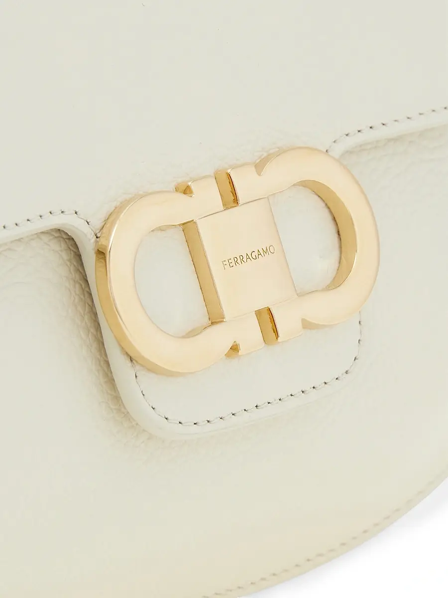 Ferragamo Women's Double Gancini Leather Crossbody Bag | Thumbnail 7 Ferragamo Women's Double Gancini Leather Crossbody Bag | Thumbnail 7