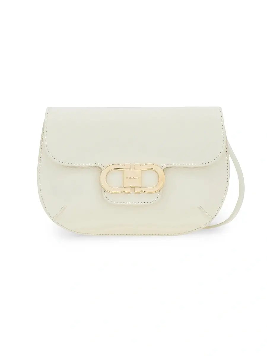 Ferragamo Women's Double Gancini Leather Crossbody Bag