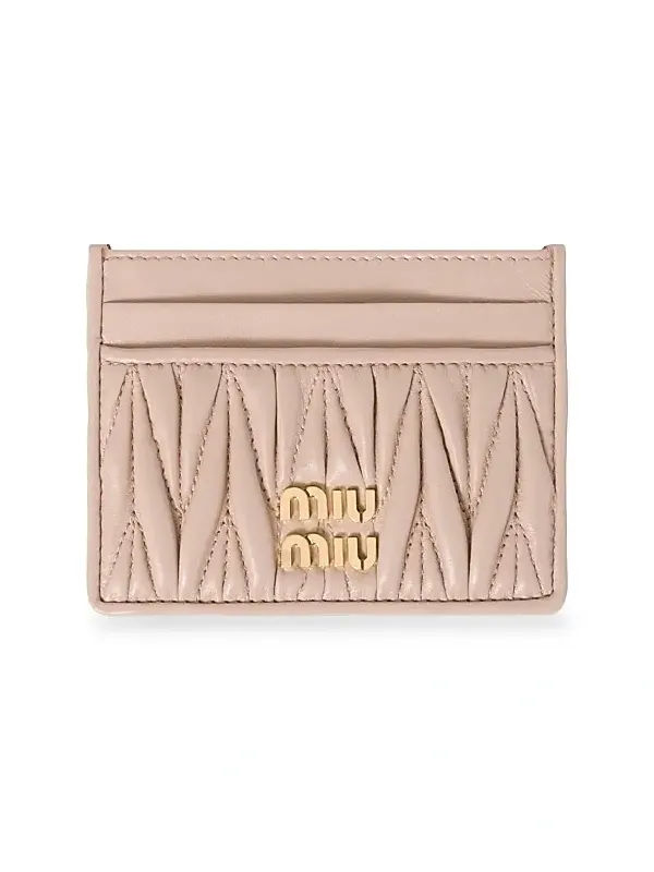 Miu Miu Women's Matelassé Nappa Leather Card Holder