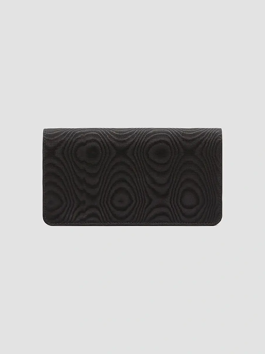 Valentino Women's VLogo Signature Chain Wallet in Moiré Fabric - Black | Thumbnail 4