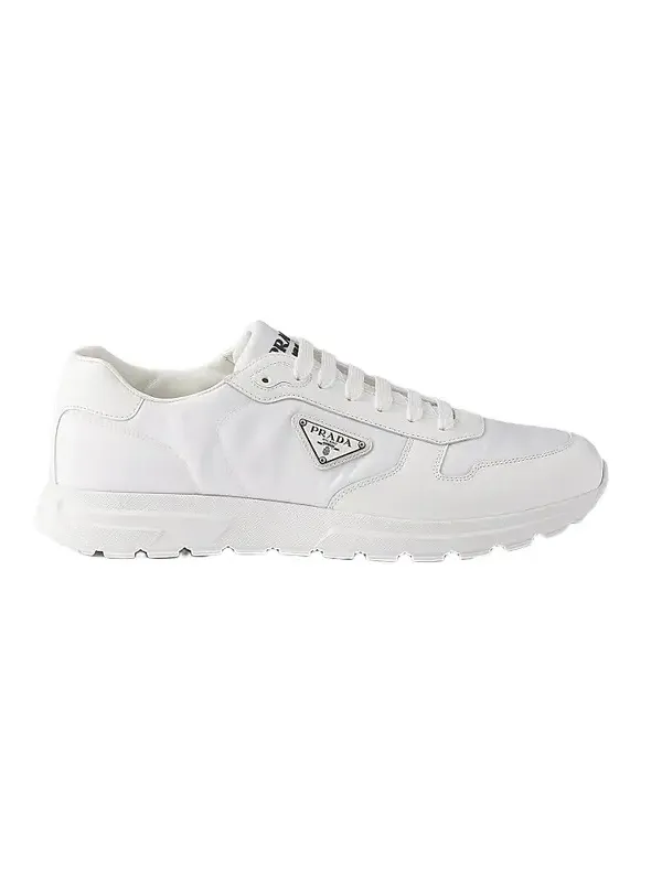 Men's Prax Re-Nylon and Leather Sneakers - White Men's Prax Re-Nylon and Leather Sneakers - White