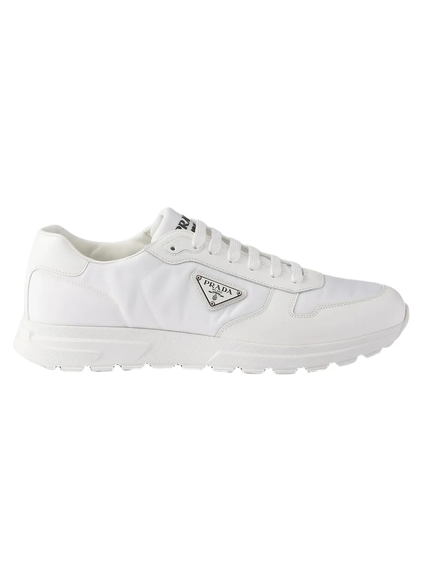 Men's Prax Re-Nylon and Leather Sneakers - White Men's Prax Re-Nylon and Leather Sneakers - White