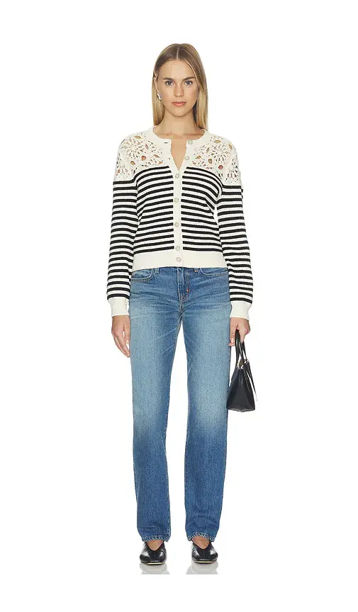 Frame The Coastal Stripe Cardi | Thumbnail 4 Frame The Coastal Stripe Cardi | Thumbnail 4