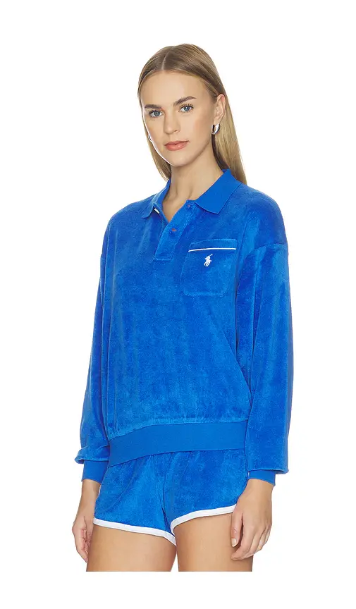 Polo Ralph Lauren Cotton Terry Long Sleeve Polo | Thumbnail 2