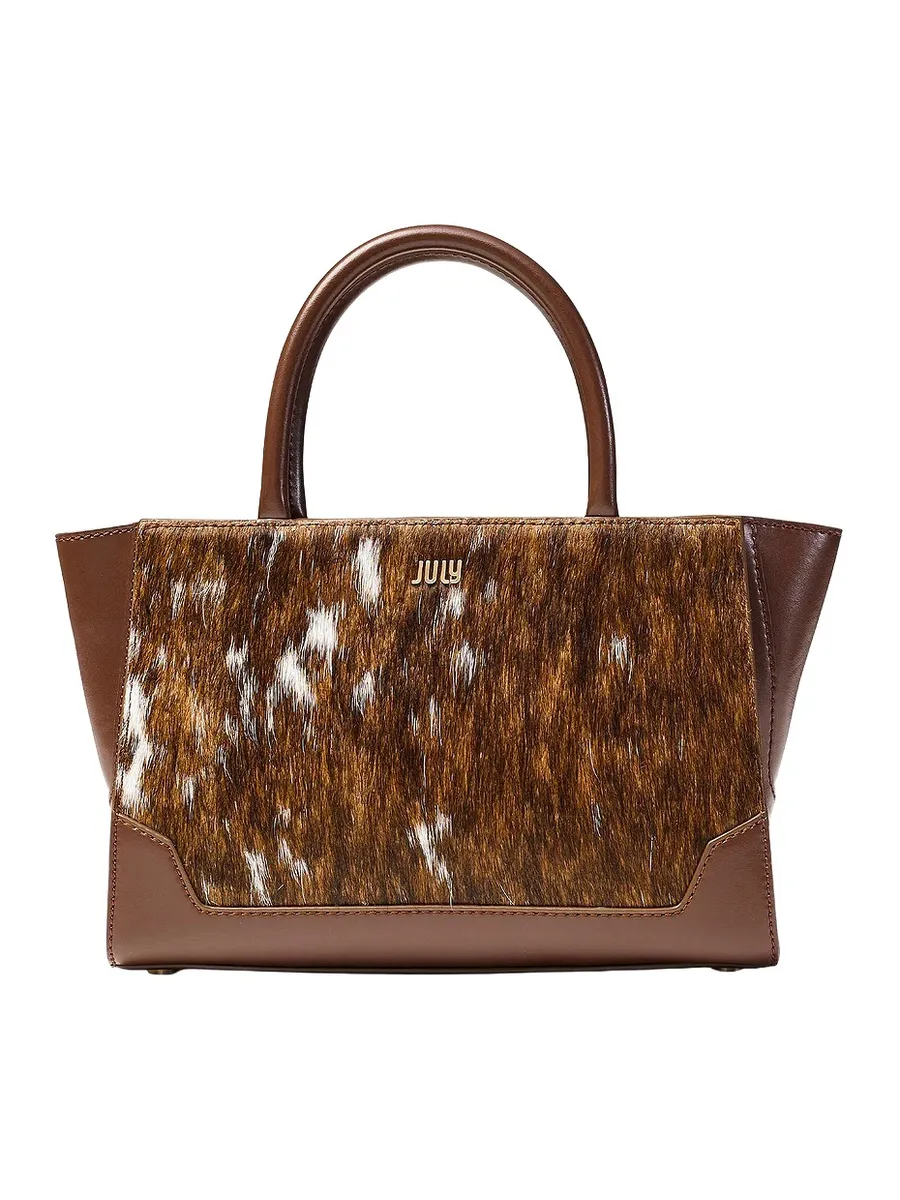 Juliette Winged Cow Print Crossbody