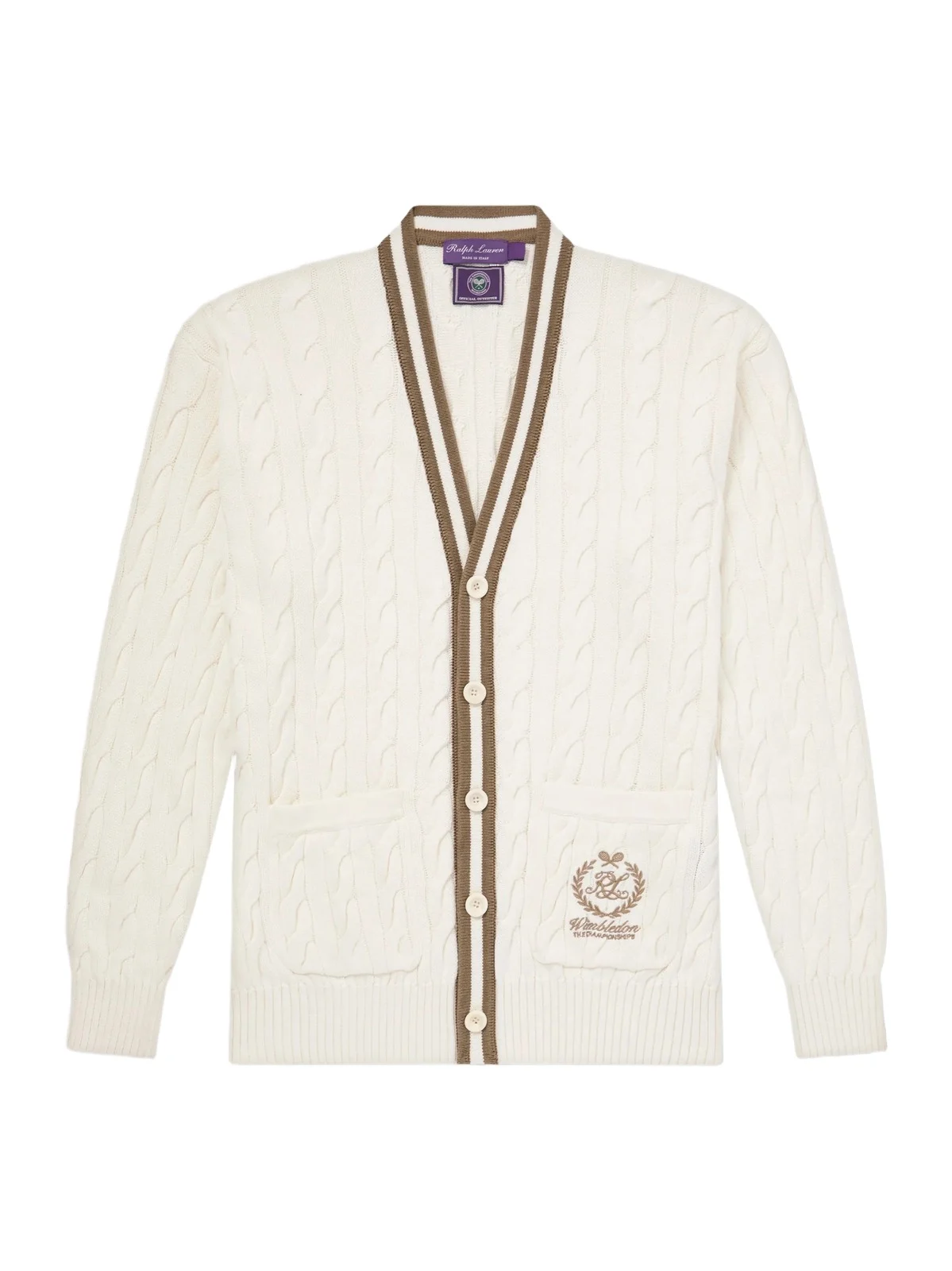 Wimbledon Capsule Cotton and Silk Cardigan - Men Wimbledon Capsule Cotton and Silk Cardigan - Men