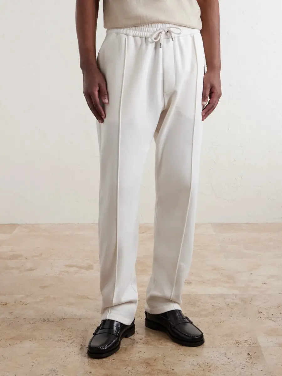 Ralph Lauren Purple Label Wimbledon Straight-Leg Embroidered Cotton and Cashmere-Blend Sweatpants - Men | Thumbnail 3 Ralph Lauren Purple Label Wimbledon Straight-Leg Embroidered Cotton and Cashmere-Blend Sweatpants - Men | Thumbnail 3