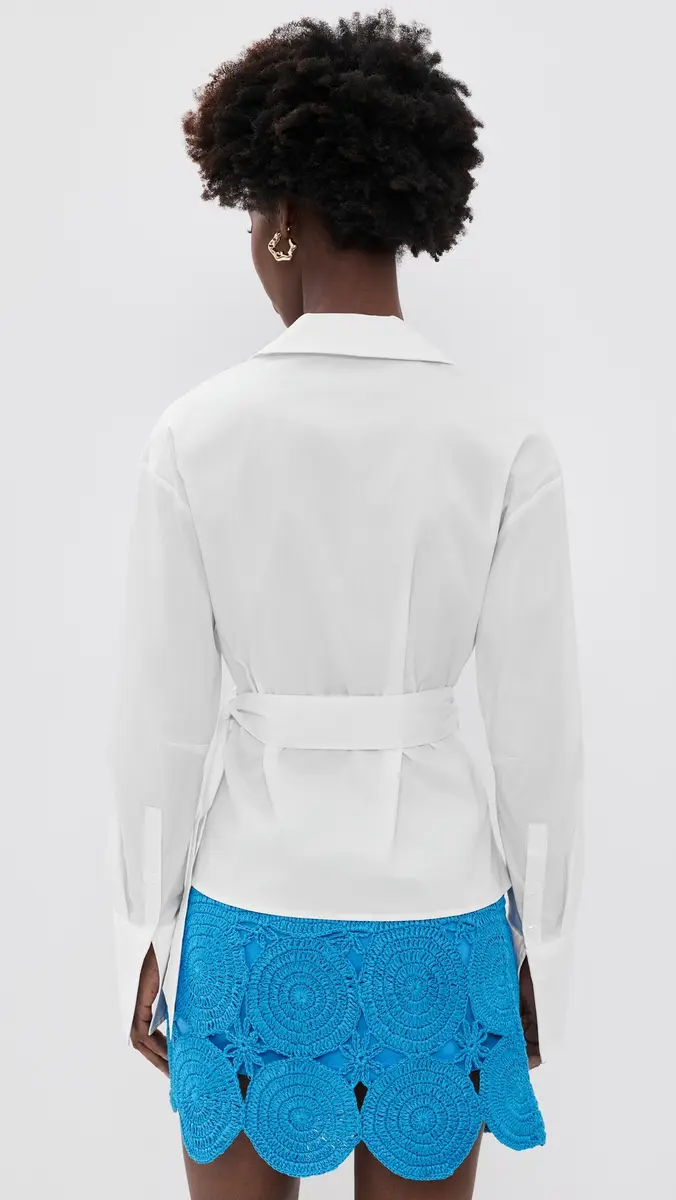 SIMONMILLER Anya Poplin Wrap Top | Thumbnail 3 SIMONMILLER Anya Poplin Wrap Top | Thumbnail 3
