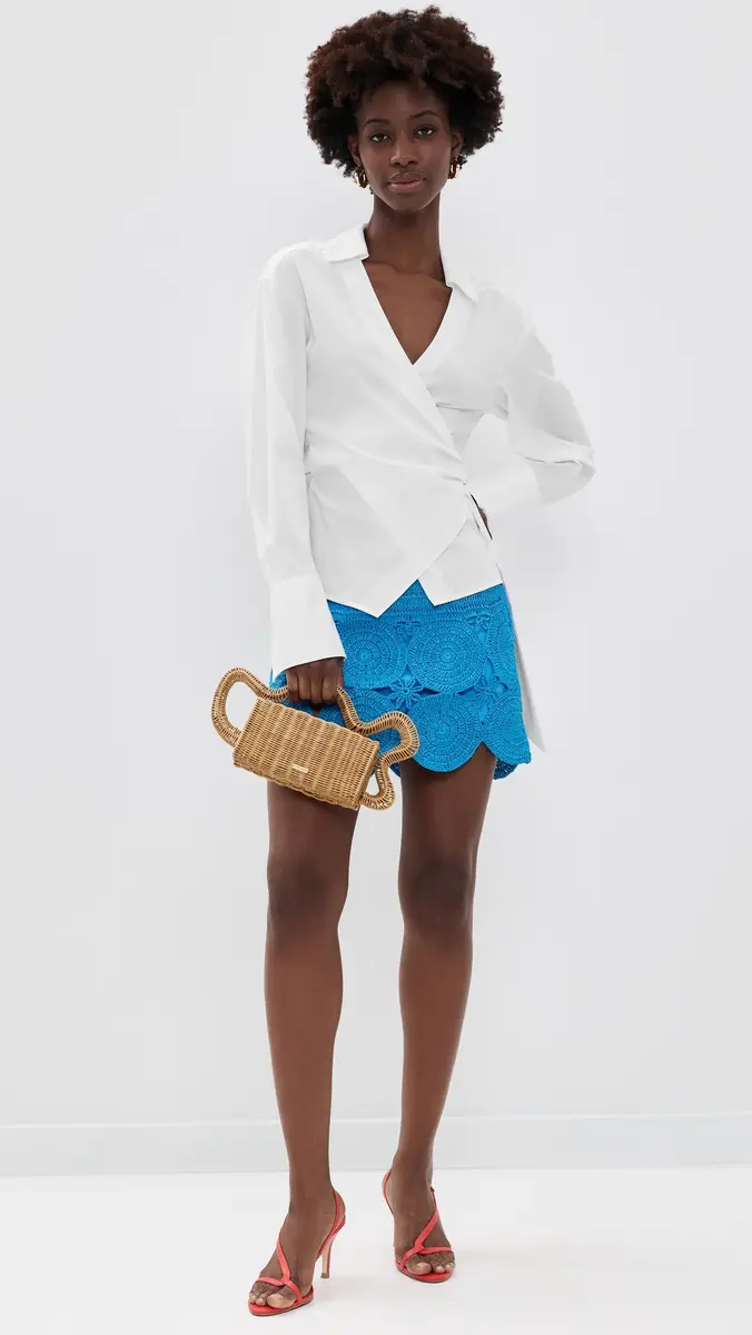 SIMONMILLER Anya Poplin Wrap Top | Thumbnail 5 SIMONMILLER Anya Poplin Wrap Top | Thumbnail 5