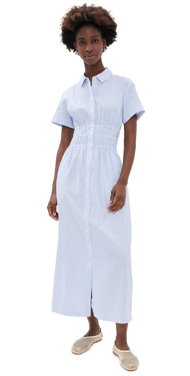 Hill House Home The Jamie Nap Dress Blue/White Stripe XL | Image 1 Hill House Home The Jamie Nap Dress Blue/White Stripe XL | Image 1