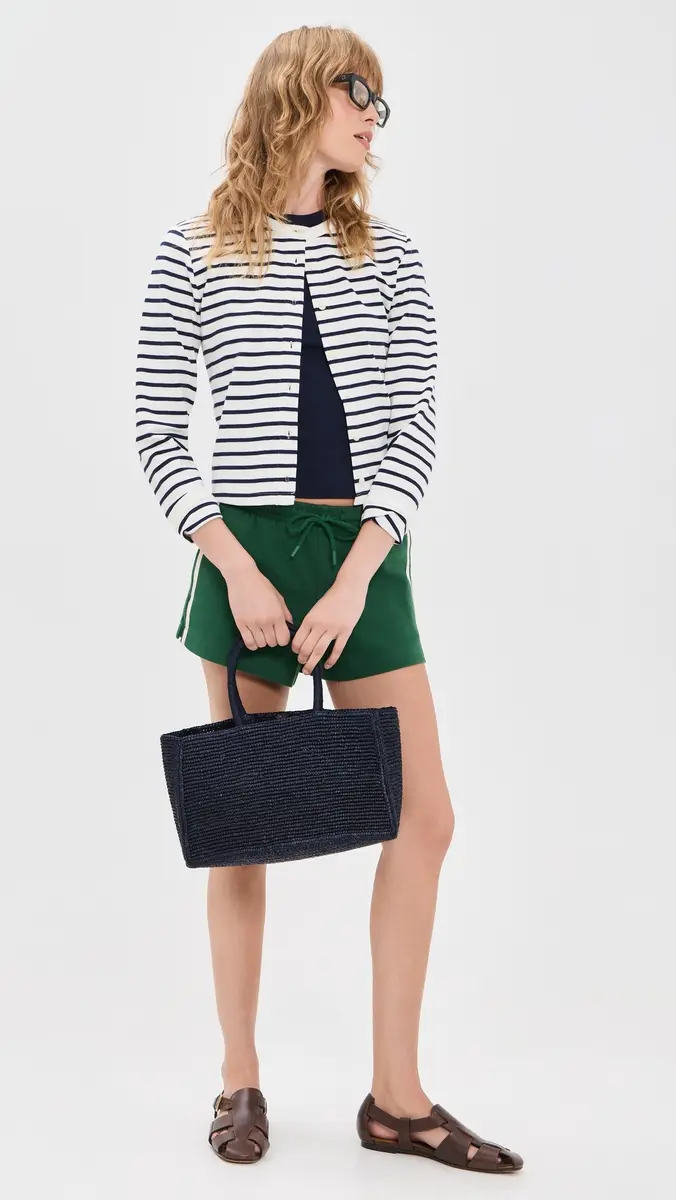 Alex Mill Coco Sport Cadigan In Stripe Ivory/Navy | Thumbnail 5 Alex Mill Coco Sport Cadigan In Stripe Ivory/Navy | Thumbnail 5