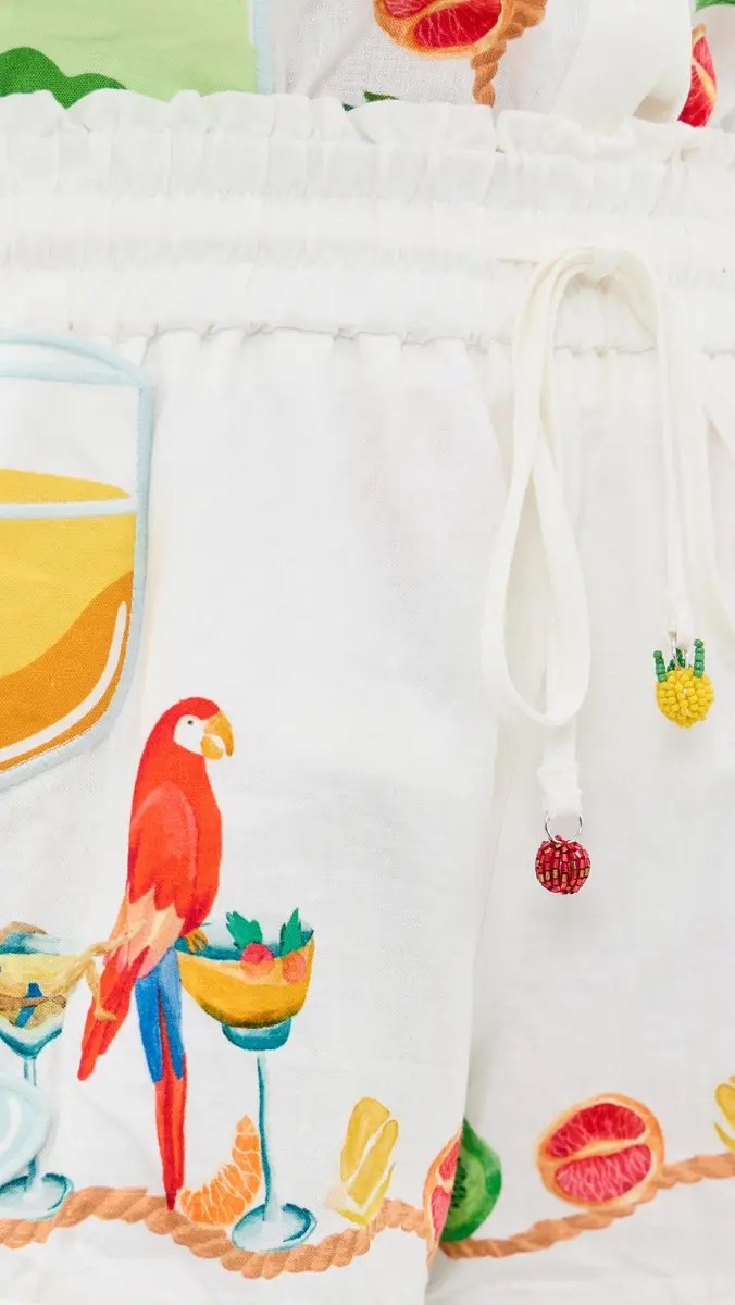 Farm Rio Biricutico Scarf Off-White Shorts | Thumbnail 6 Farm Rio Biricutico Scarf Off-White Shorts | Thumbnail 6