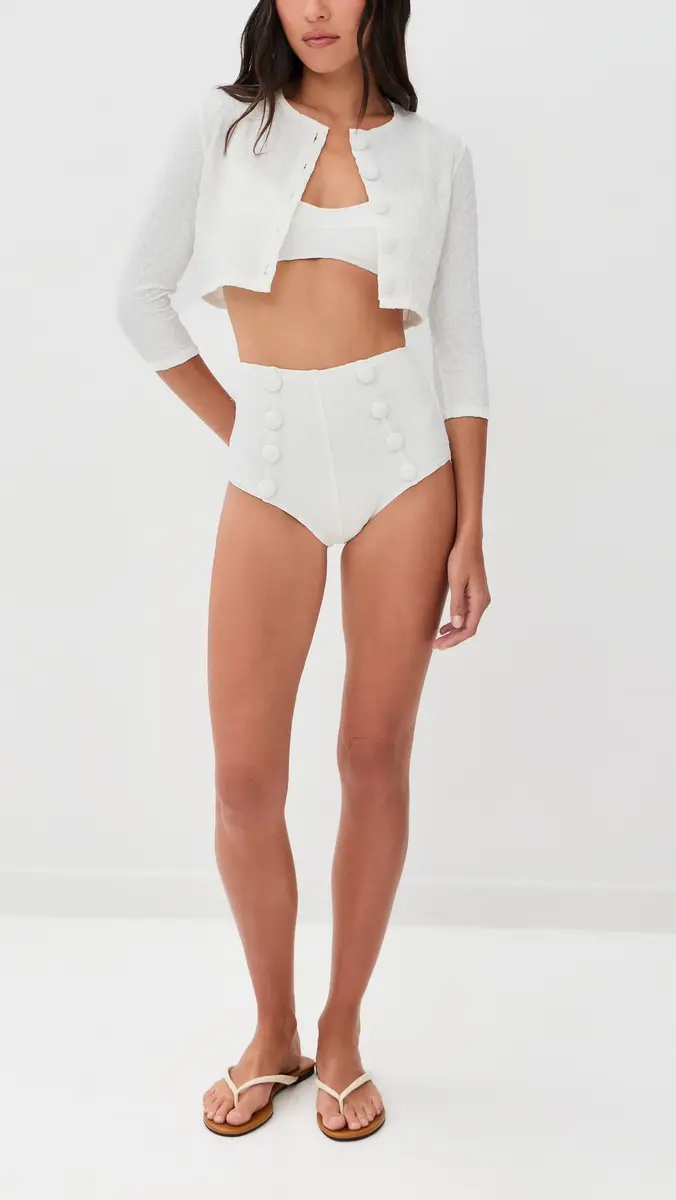 Lisa Marie Fernandez Cropped Cardigan | Thumbnail 5 Lisa Marie Fernandez Cropped Cardigan | Thumbnail 5
