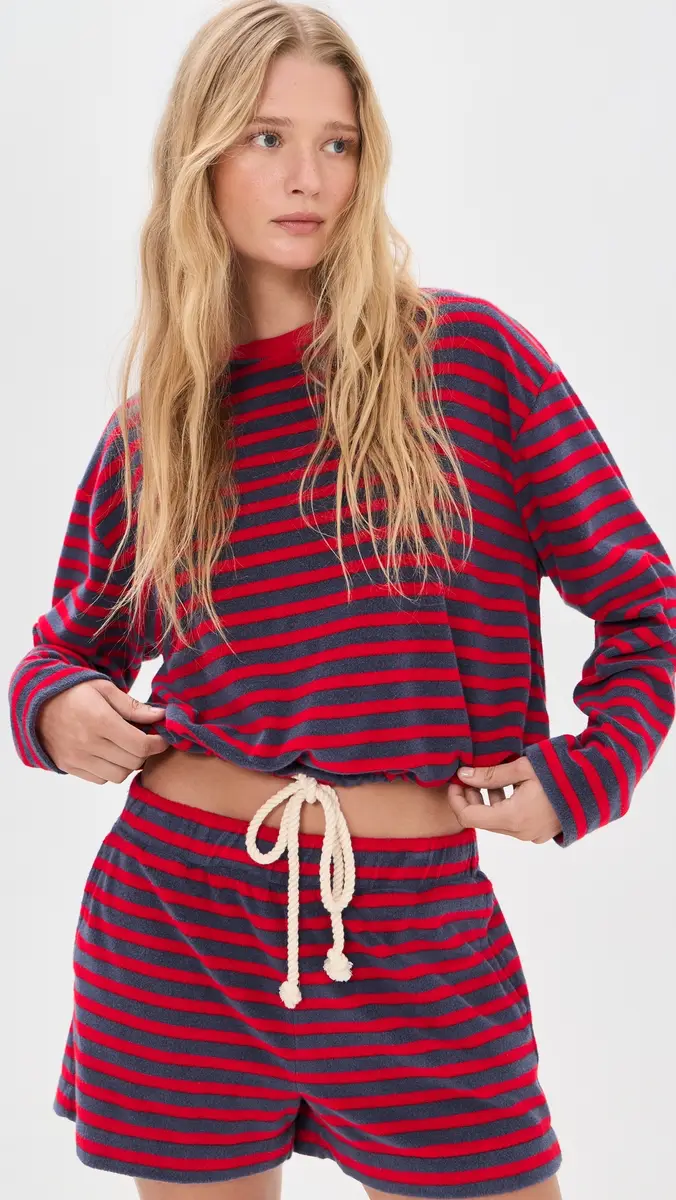 Madewell Tie-Waist Top in Terry | Thumbnail 2 Madewell Tie-Waist Top in Terry | Thumbnail 2