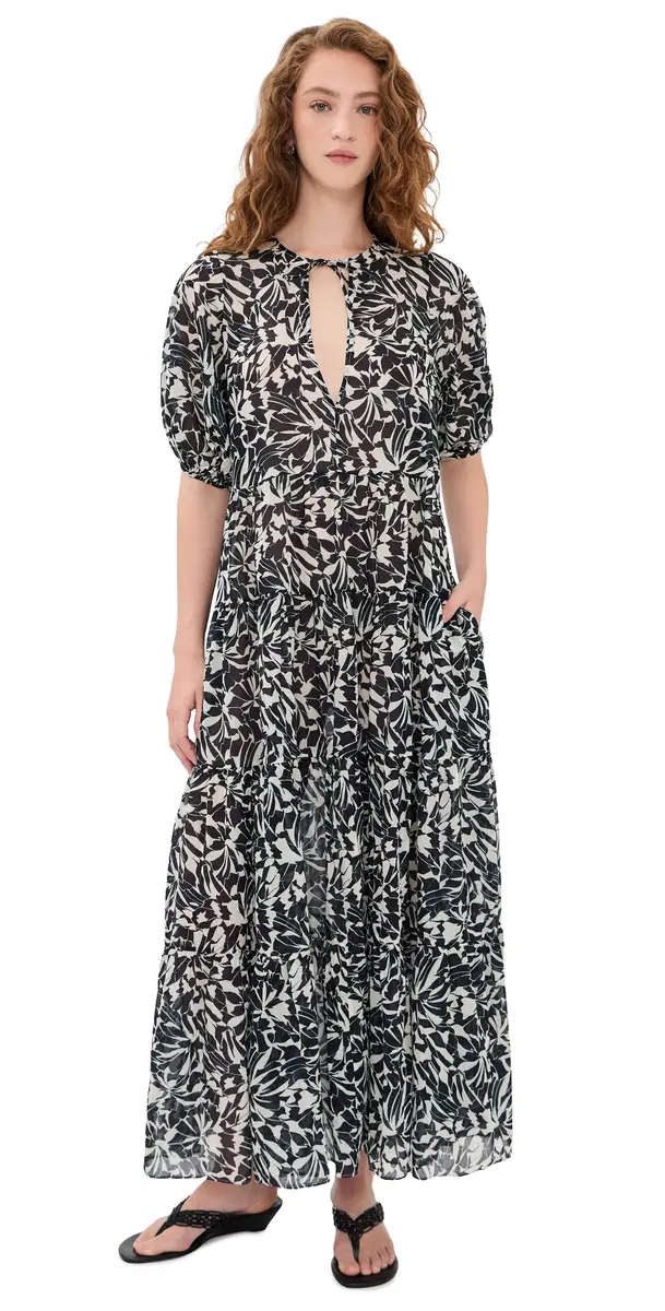 Ulla Johnson Neera Short Sleeve Coverup Dress Mercury | Image 1 Ulla Johnson Neera Short Sleeve Coverup Dress Mercury | Image 1