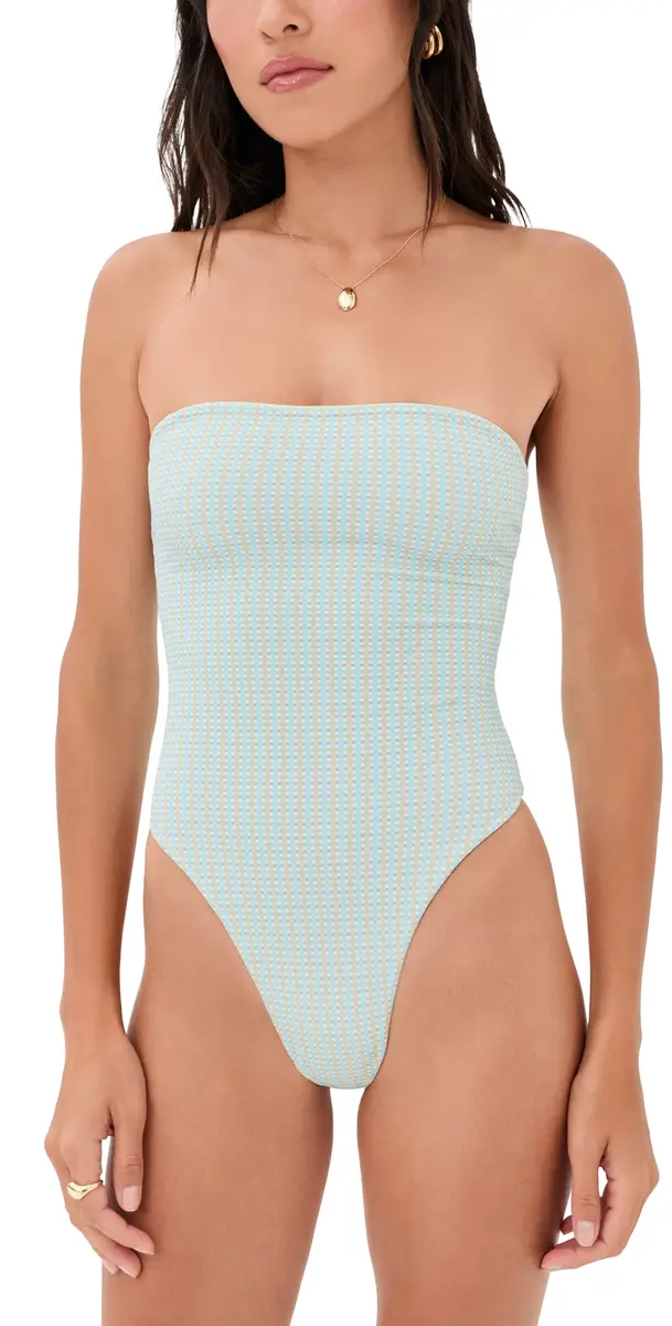 LIONESS Gigi One Piece Mint Plaid M | Image 1 LIONESS Gigi One Piece Mint Plaid M | Image 1