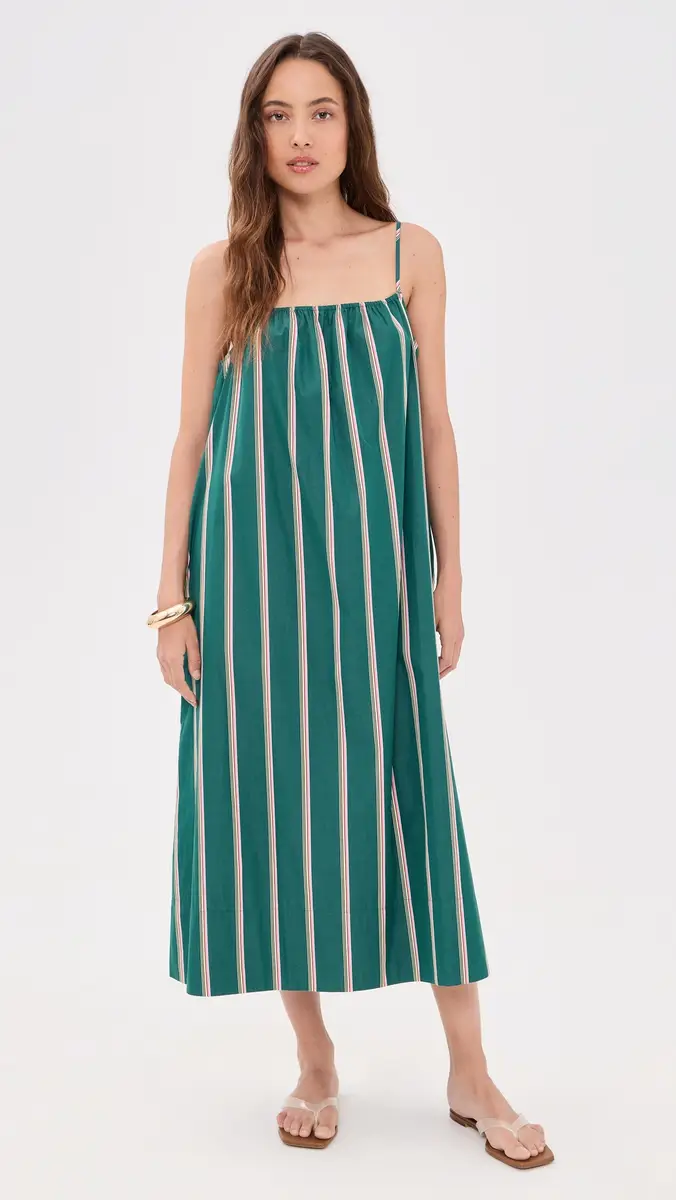 Madewell x Shopbop Gathered A-Line Midi Dress | Thumbnail 2 Madewell x Shopbop Gathered A-Line Midi Dress | Thumbnail 2