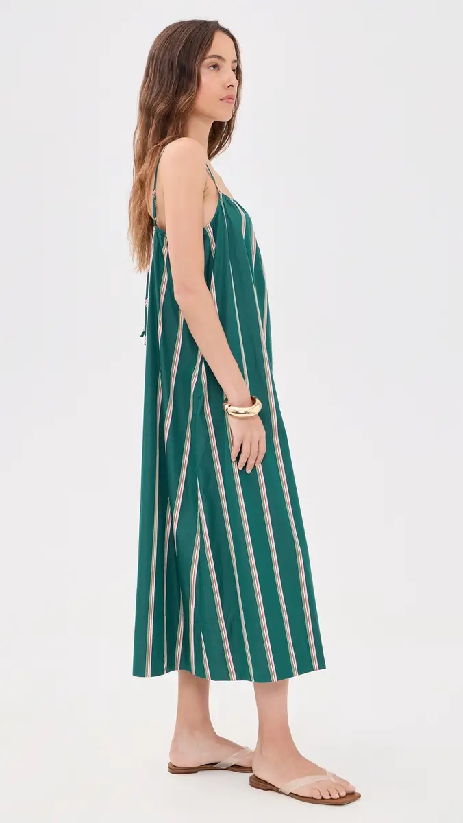 Madewell x Shopbop Gathered A-Line Midi Dress | Thumbnail 4 Madewell x Shopbop Gathered A-Line Midi Dress | Thumbnail 4
