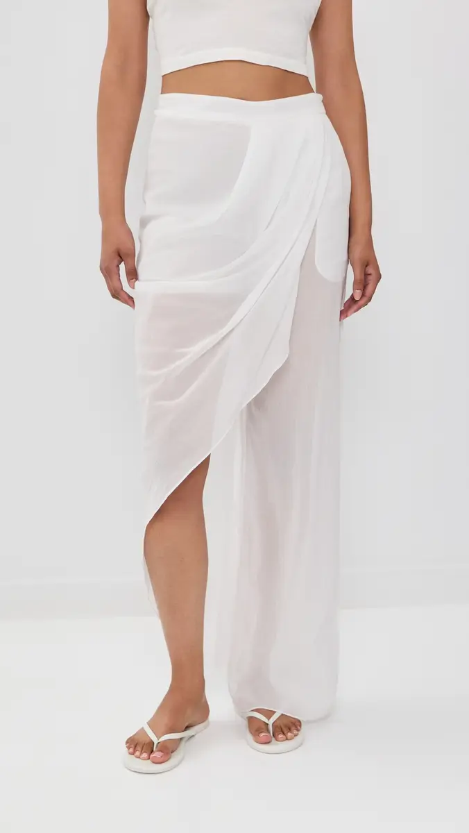 Christopher Esber Draped Skirt Cotton Trousers | Thumbnail 2 Christopher Esber Draped Skirt Cotton Trousers | Thumbnail 2