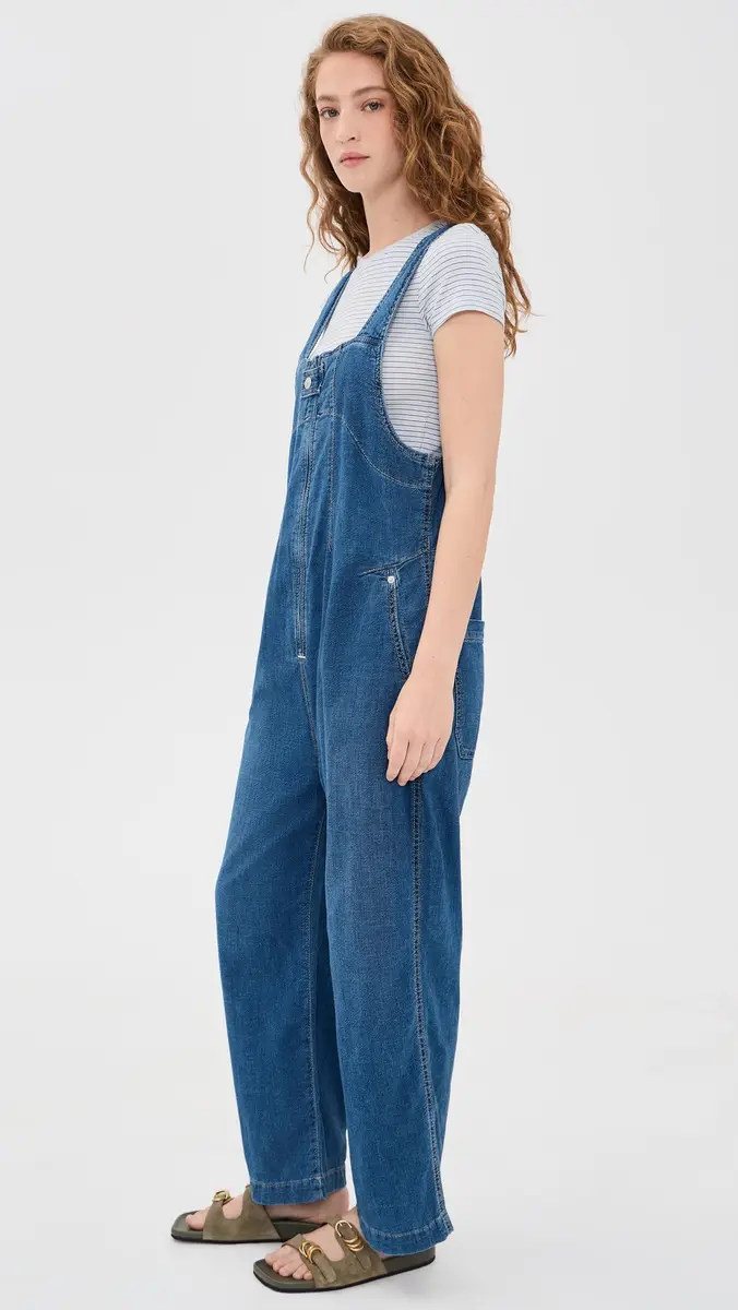 Free People Jude Denim Overalls | Thumbnail 4 Free People Jude Denim Overalls | Thumbnail 4