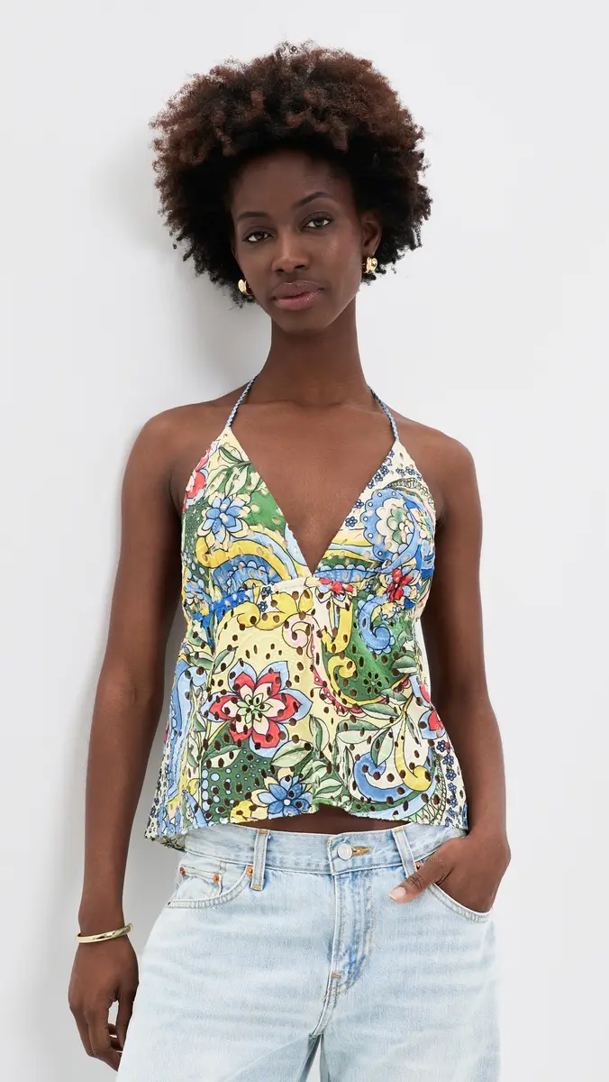 Alice + Olivia Karolina Halter Top | Thumbnail 2 Alice + Olivia Karolina Halter Top | Thumbnail 2