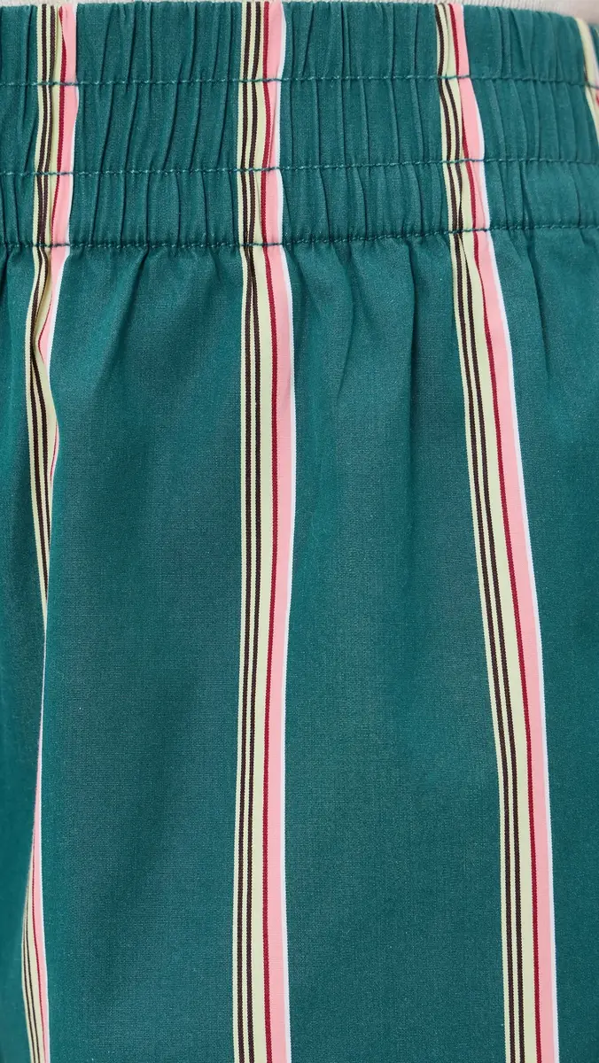 Madewell x Shopbop Pull-On Shorts in Poplin Retro Stripe Deep Lagoon | Thumbnail 6 Madewell x Shopbop Pull-On Shorts in Poplin Retro Stripe Deep Lagoon | Thumbnail 6
