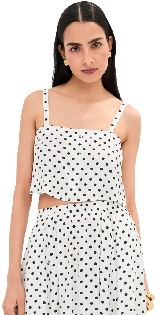 LE BOP Martha Polka Dot Crop Top | Image 1 LE BOP Martha Polka Dot Crop Top | Image 1