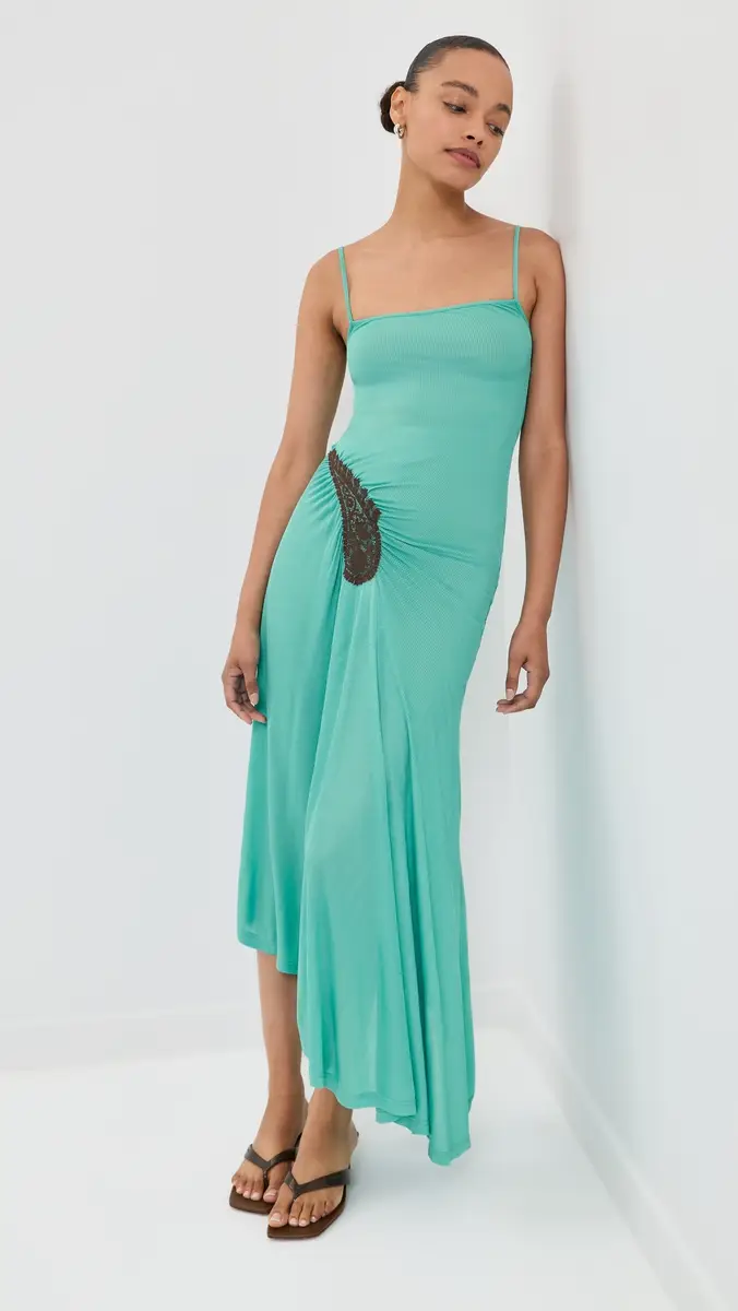 Christopher Esber Paisley Lace Rib Cami Dress | Thumbnail 2