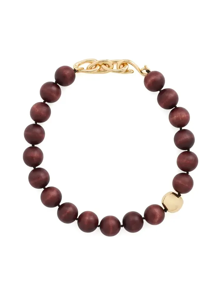 x Shopbop Oversized Wood Beaded Choker Necklace