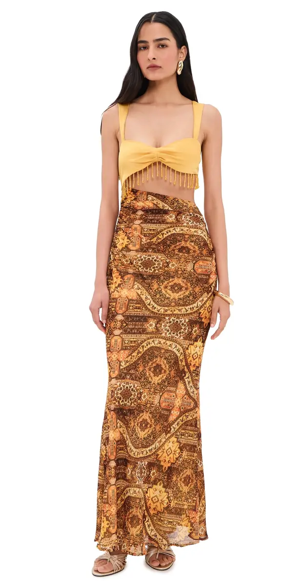 Runaway the Label Alzona Cutout Maxi Dress agnolia ango | Image 1 Runaway the Label Alzona Cutout Maxi Dress agnolia ango | Image 1