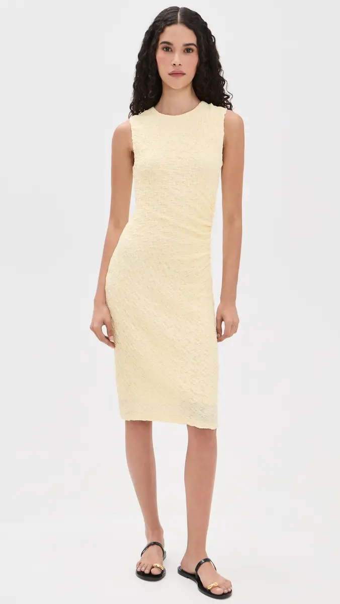 Vince Sleeveless Side Drape Dress | Thumbnail 2