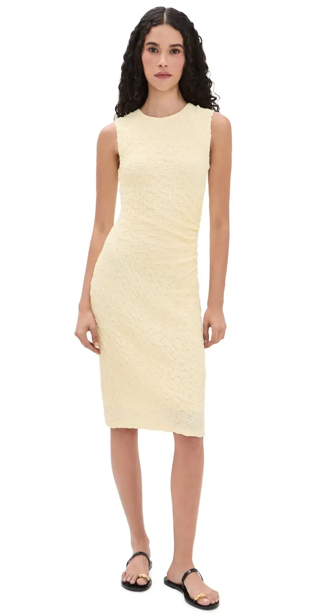 Vince Sleeveless Side Drape Dress