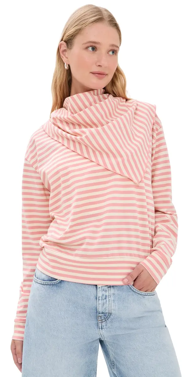 Lioness Olsen Long Sleeve Tee Pink Cream tripe | Image 1 Lioness Olsen Long Sleeve Tee Pink Cream tripe | Image 1