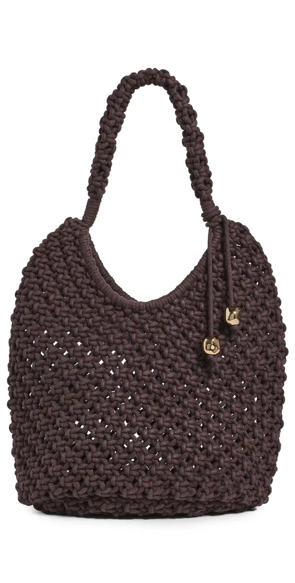 Madewell x Shopbop Large Rope Pouchette Chocolate Raisin One Size | Image 1 Madewell x Shopbop Large Rope Pouchette Chocolate Raisin One Size | Image 1