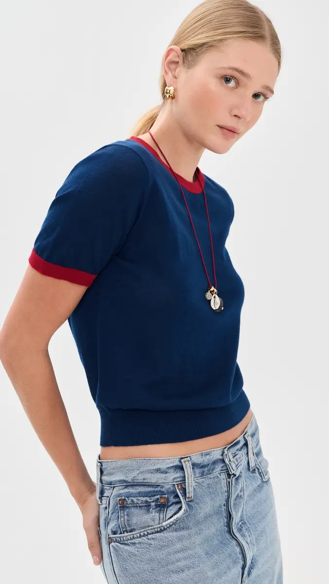 Guest In Residence Airy Ringer Tee | Thumbnail 2 Guest In Residence Airy Ringer Tee | Thumbnail 2
