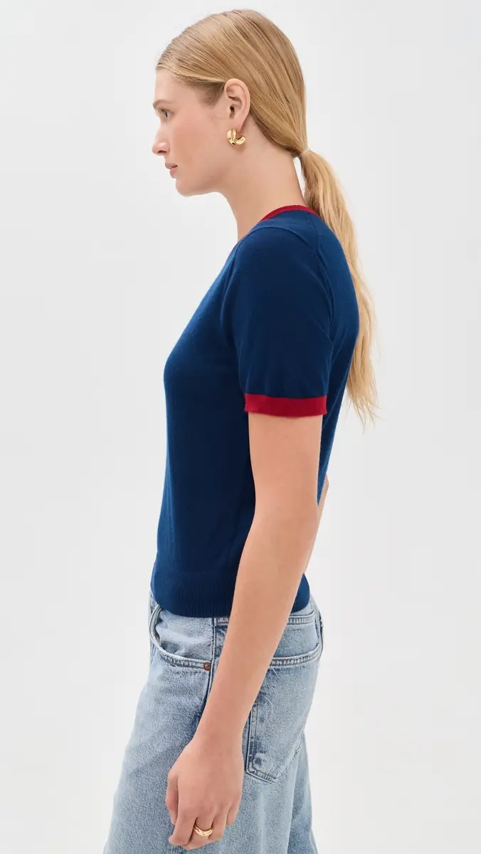 Guest In Residence Airy Ringer Tee | Thumbnail 4 Guest In Residence Airy Ringer Tee | Thumbnail 4