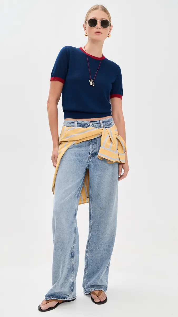 Guest In Residence Airy Ringer Tee | Thumbnail 5 Guest In Residence Airy Ringer Tee | Thumbnail 5