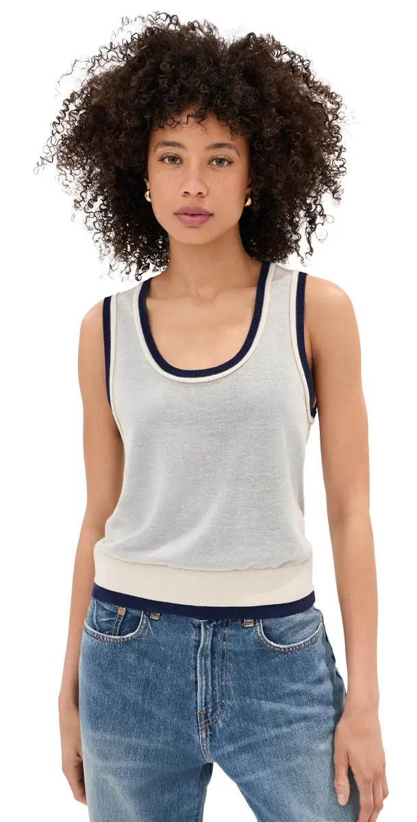 LE BOP Rina Tank Top White/idnight | Image 1 LE BOP Rina Tank Top White/idnight | Image 1