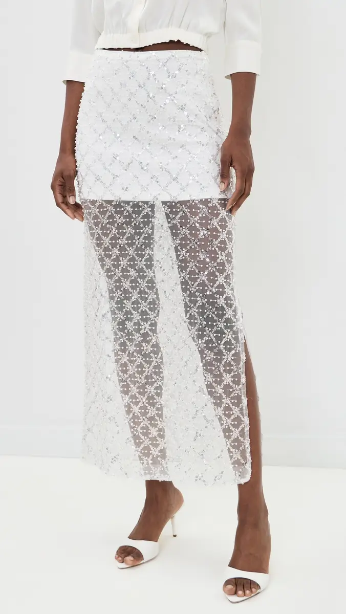 endless rose Embellished Mesh Maxi Skirt | Thumbnail 2 endless rose Embellished Mesh Maxi Skirt | Thumbnail 2
