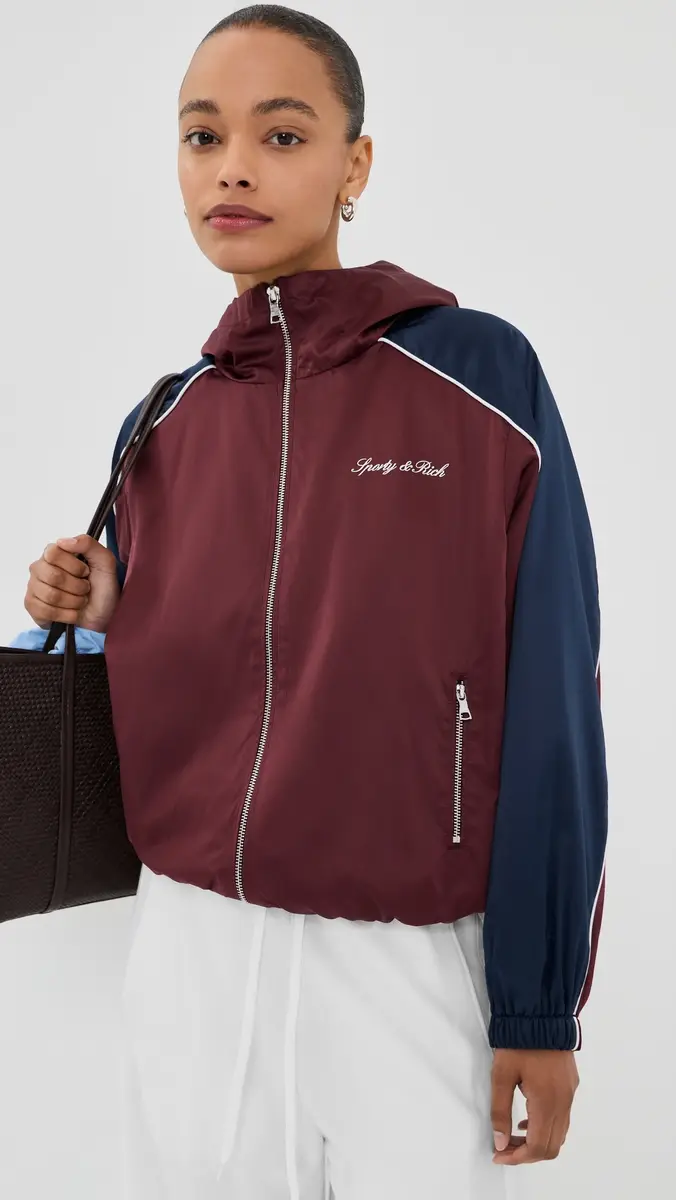 Sporty & Rich Signature Logo Gym Jacket | Thumbnail 2