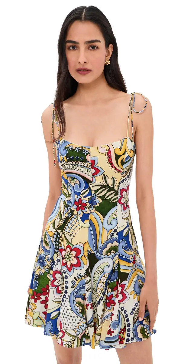 Alice + Olivia Jeanette Paneled Mini Dress Heat Wave | Image 1 Alice + Olivia Jeanette Paneled Mini Dress Heat Wave | Image 1