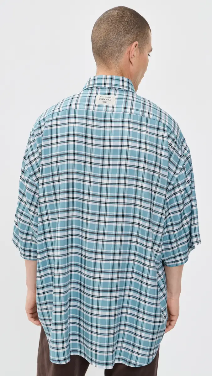 Acne Studios Setar Fluid Check Flannel Shirt | Thumbnail 3