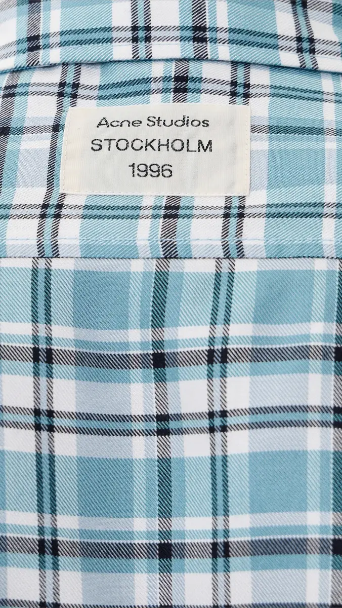 Acne Studios Setar Fluid Check Flannel Shirt | Thumbnail 6