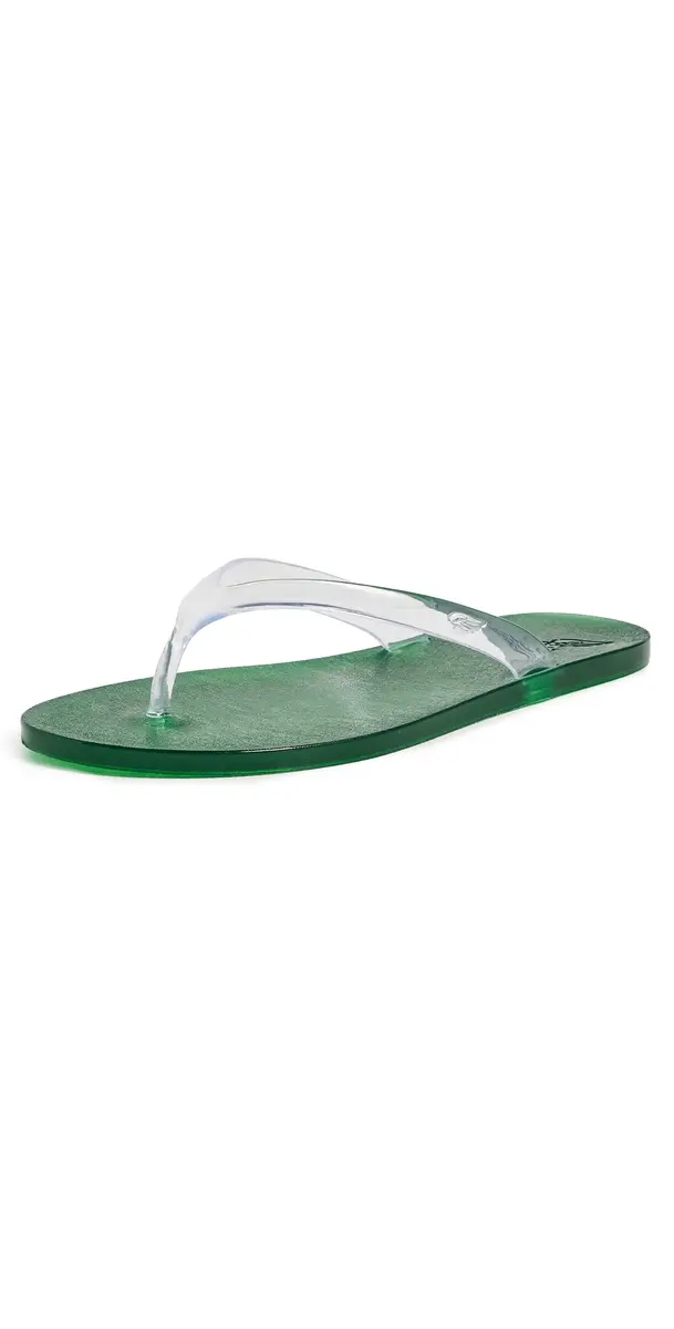 Ancient Greek Sandals Jelly Flip Flops Clear/Green | Image 1 Ancient Greek Sandals Jelly Flip Flops Clear/Green | Image 1