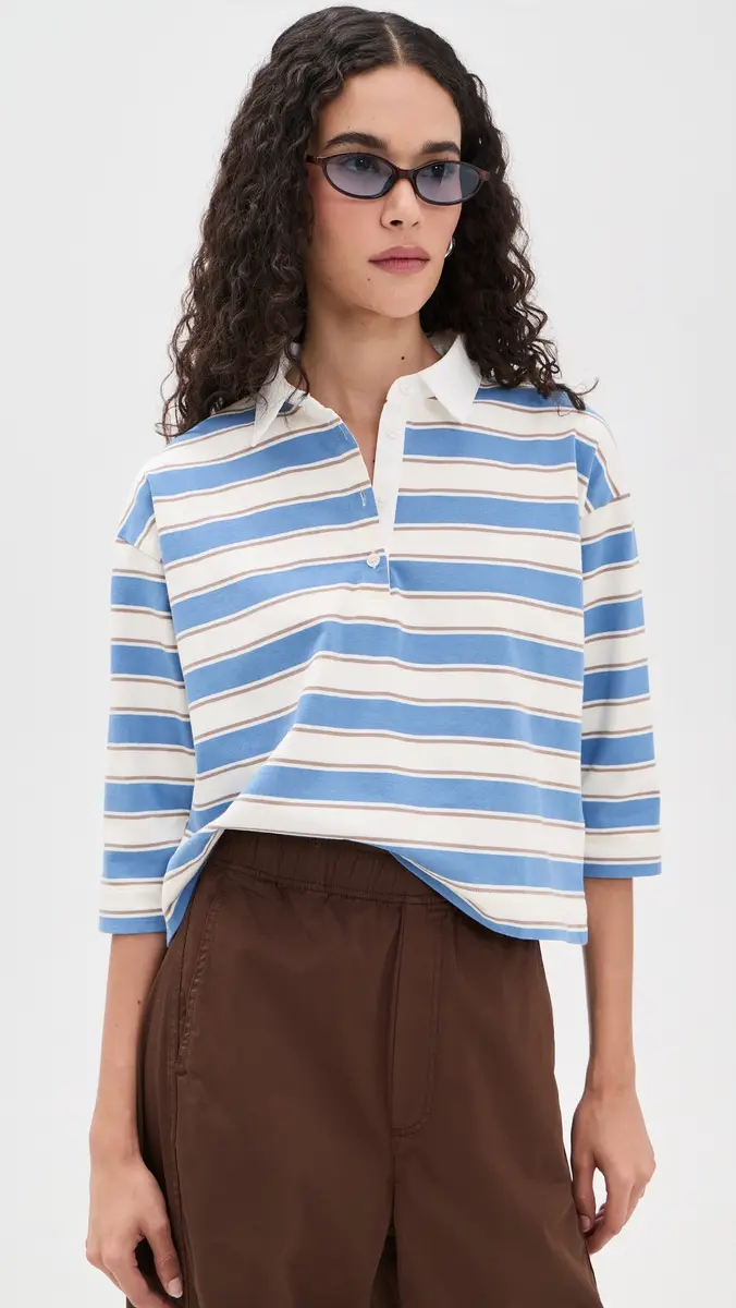 perfectwhitetee Daria Cotton Rugby Shirt | Thumbnail 2 perfectwhitetee Daria Cotton Rugby Shirt | Thumbnail 2