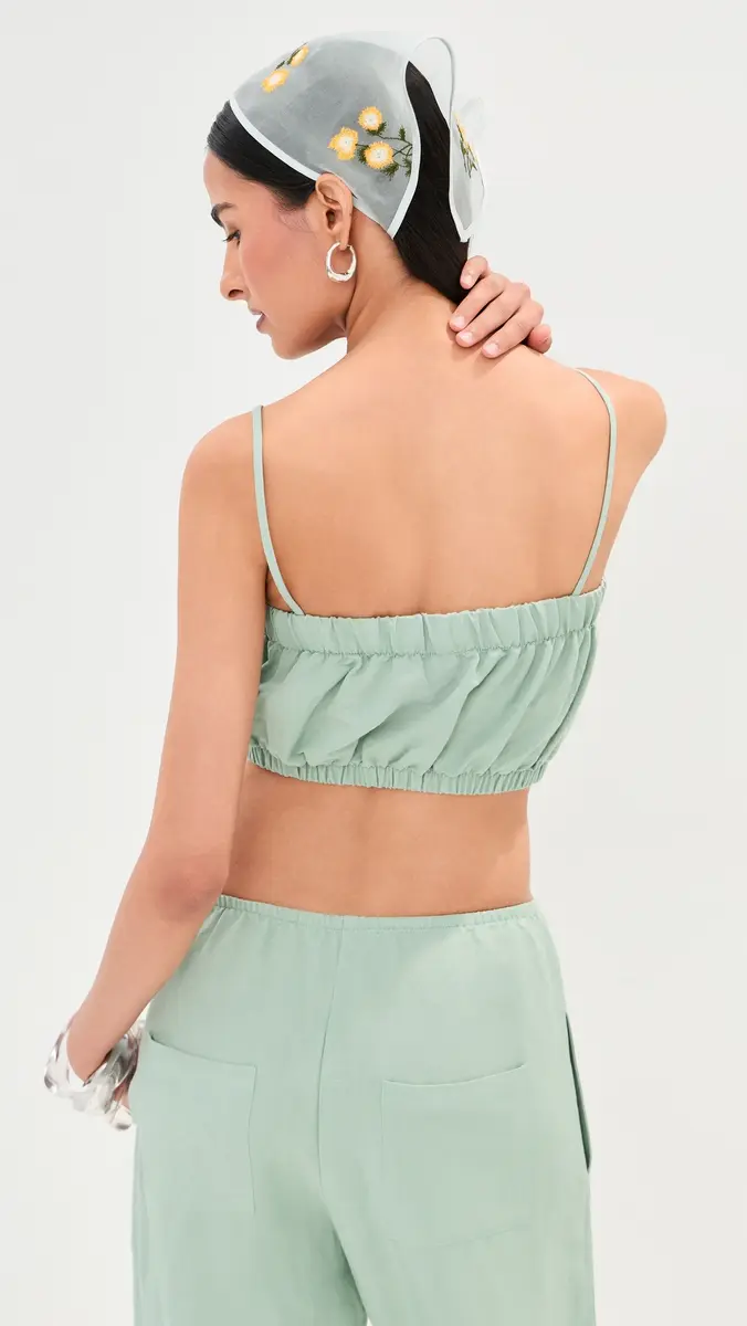 LE BOP Camile Linen Cropped Top | Thumbnail 3 LE BOP Camile Linen Cropped Top | Thumbnail 3
