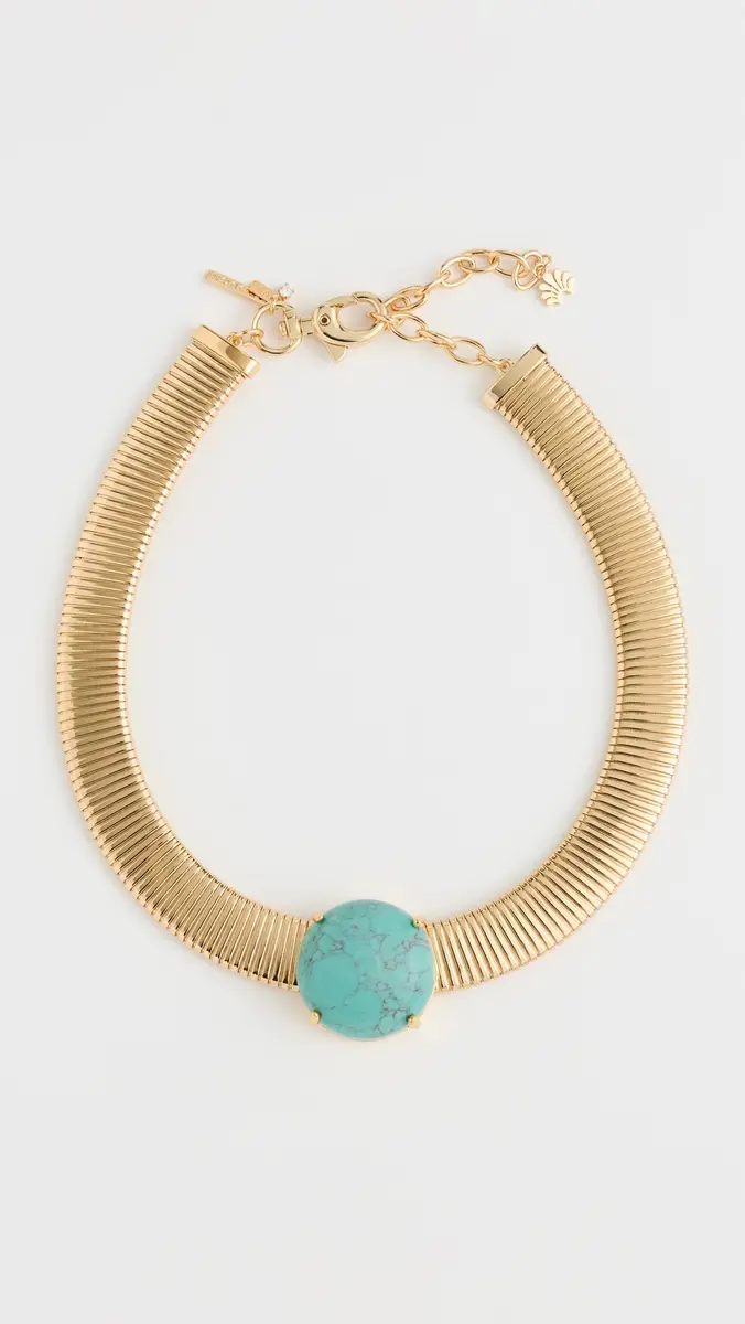 Lele Sadoughi Stone Set Snake Chain Necklace | Thumbnail 2